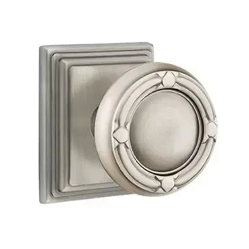 Emtek Ribbon and Reed Knob with Wilshire Rose by Emtek