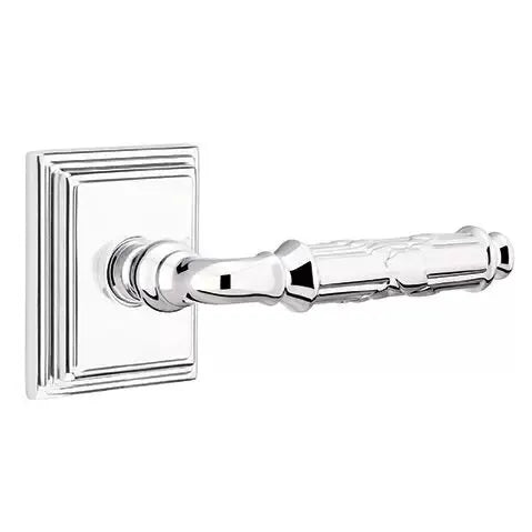 polished chrome door lever