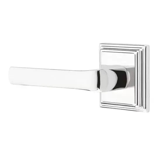 polished chrome door lever