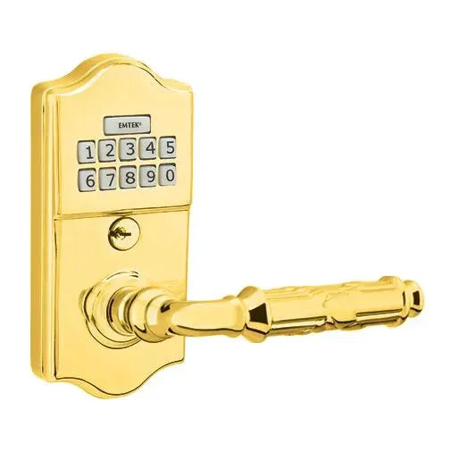 Emtek Ribbon and Reed Classic Lever with Electronic Keypad Lock by Emtek
