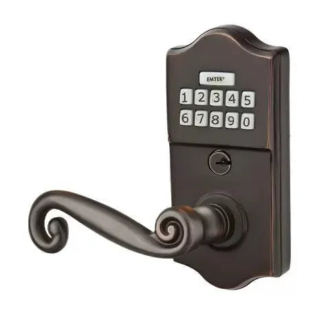 Emtek Rustic Classic Lever with Electronic Keypad Lock by Emtek