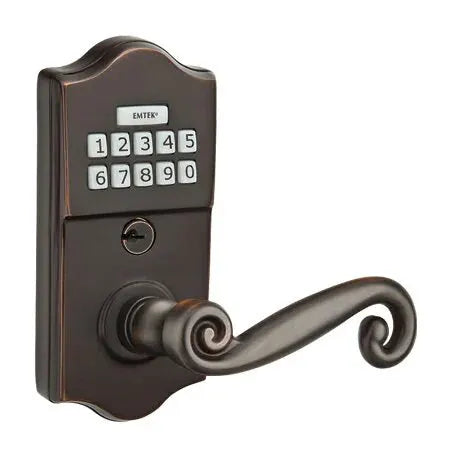 Emtek Rustic Classic Lever with Electronic Keypad Lock by Emtek