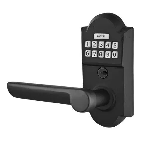 Emtek Aurora Sandcast Bronze Lever with Electronic Keypad Lock by Emtek