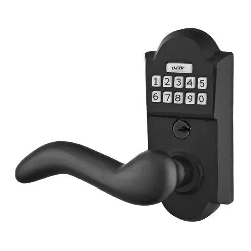 Emtek Cody Sandcast Bronze Lever with Electronic Keypad Lock by Emtek
