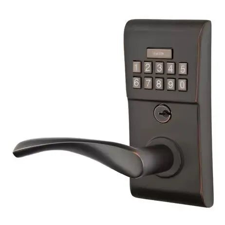Emtek Triton Modern Lever with Electronic Keypad Lock by Emtek