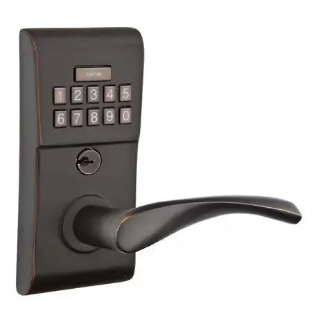 Emtek Triton Modern Lever with Electronic Keypad Lock by Emtek