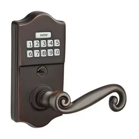 Emtek Rustic Classic Lever Electronic Keypad Lock by Emtek