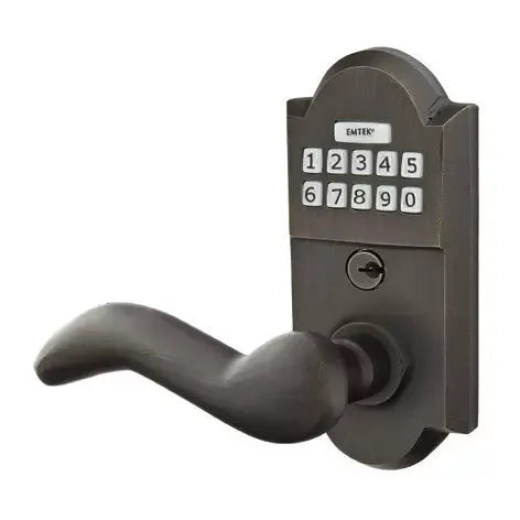 Emtek Cody Sandcast Bronze Lever Electronic Keypad Lock by Emtek