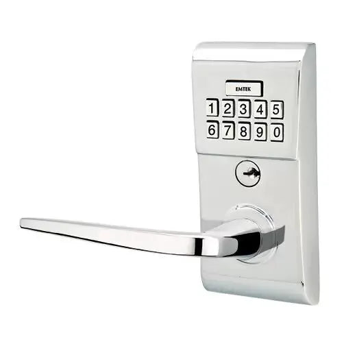 polished chrome door lever
