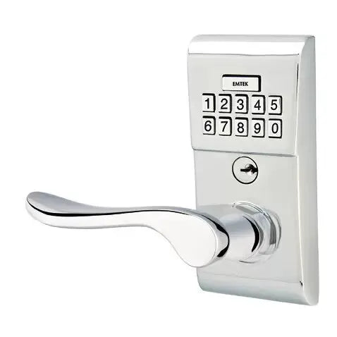 polished chrome door lever