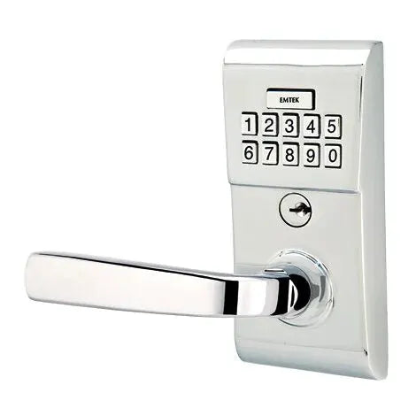 polished chrome door lever