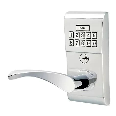 polished chrome door lever