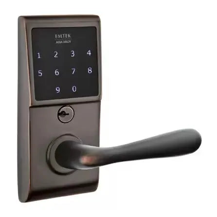 Emtek Basel Emtouch Lever with Electronic Touchscreen Lock by Emtek