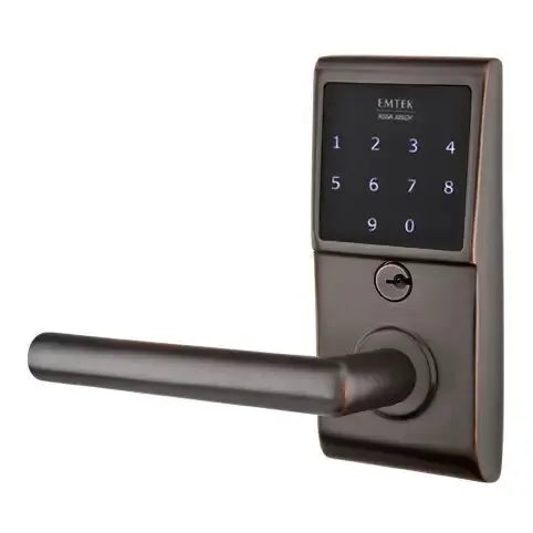 Emtek Stuttgart Emtouch Lever with Electronic Touchscreen Lock by Emtek