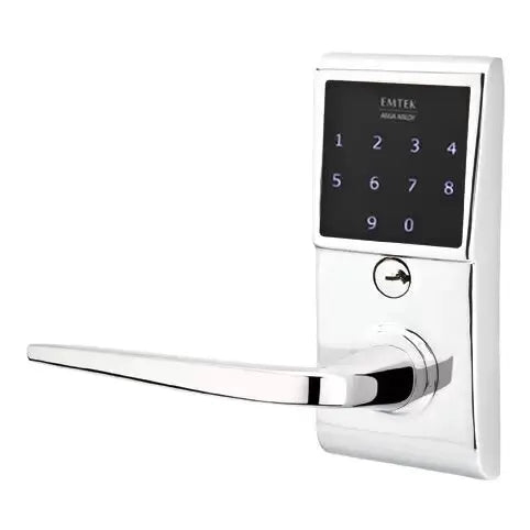 polished chrome door lever