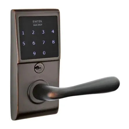 Emtek Basel Emtouch Lever with Electronic Touchscreen Lock by Emtek