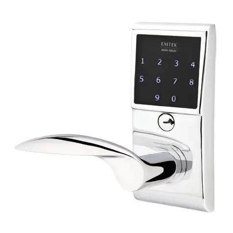 polished chrome door lever