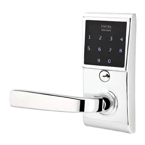 polished chrome door lever