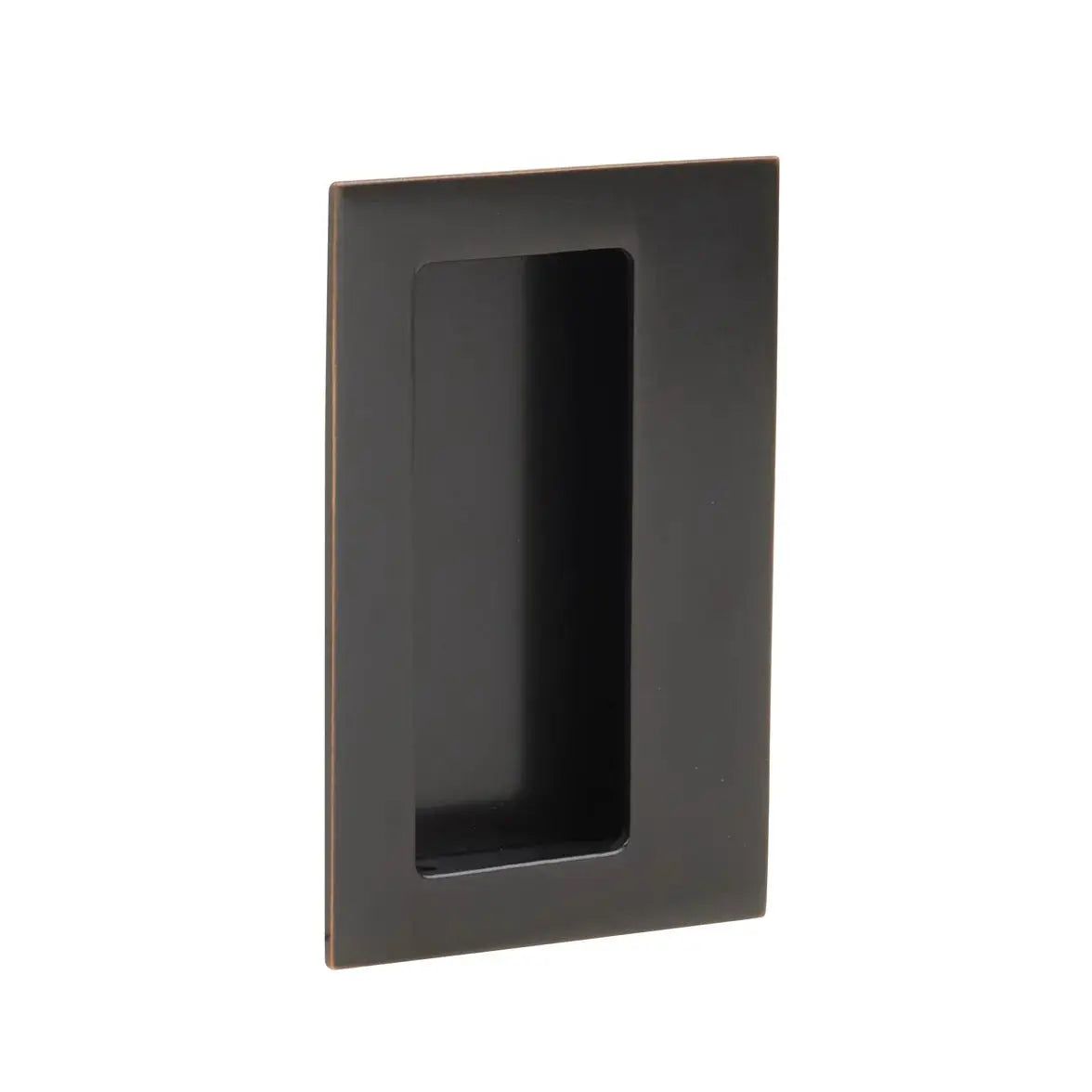 Emtek 4" Rectangular Flush Pull with Offset Pocket by Emtek