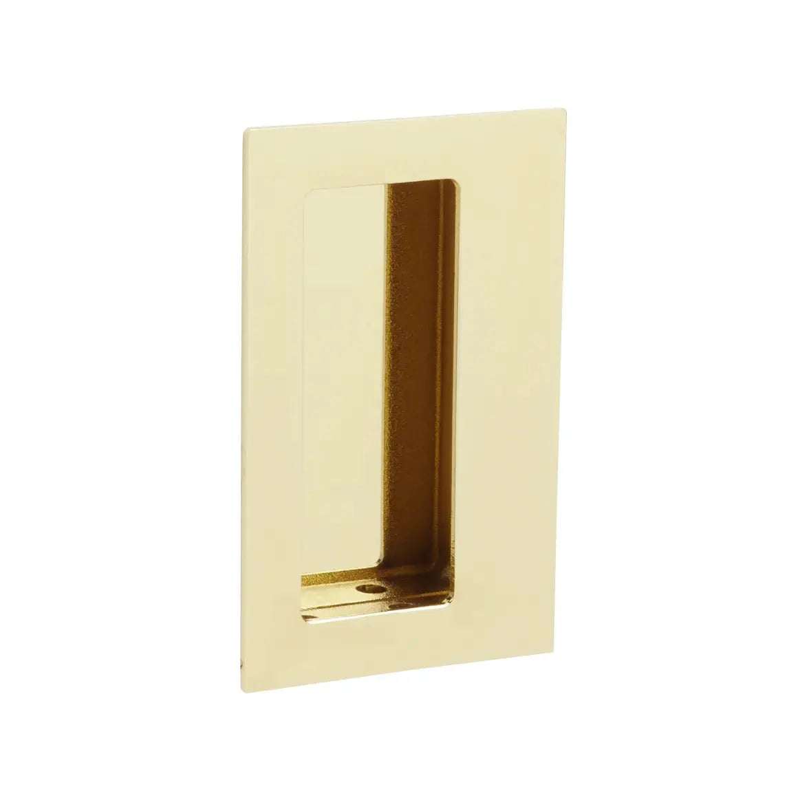 Emtek 4" Rectangular Flush Pull with Offset Pocket by Emtek