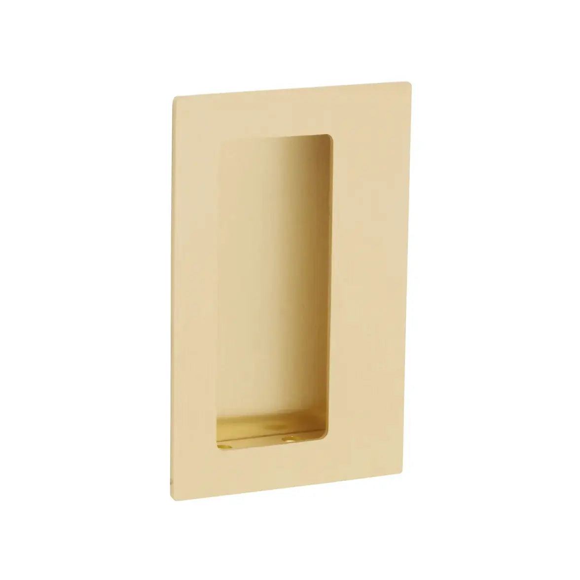Emtek 4" Rectangular Flush Pull with Offset Pocket by Emtek