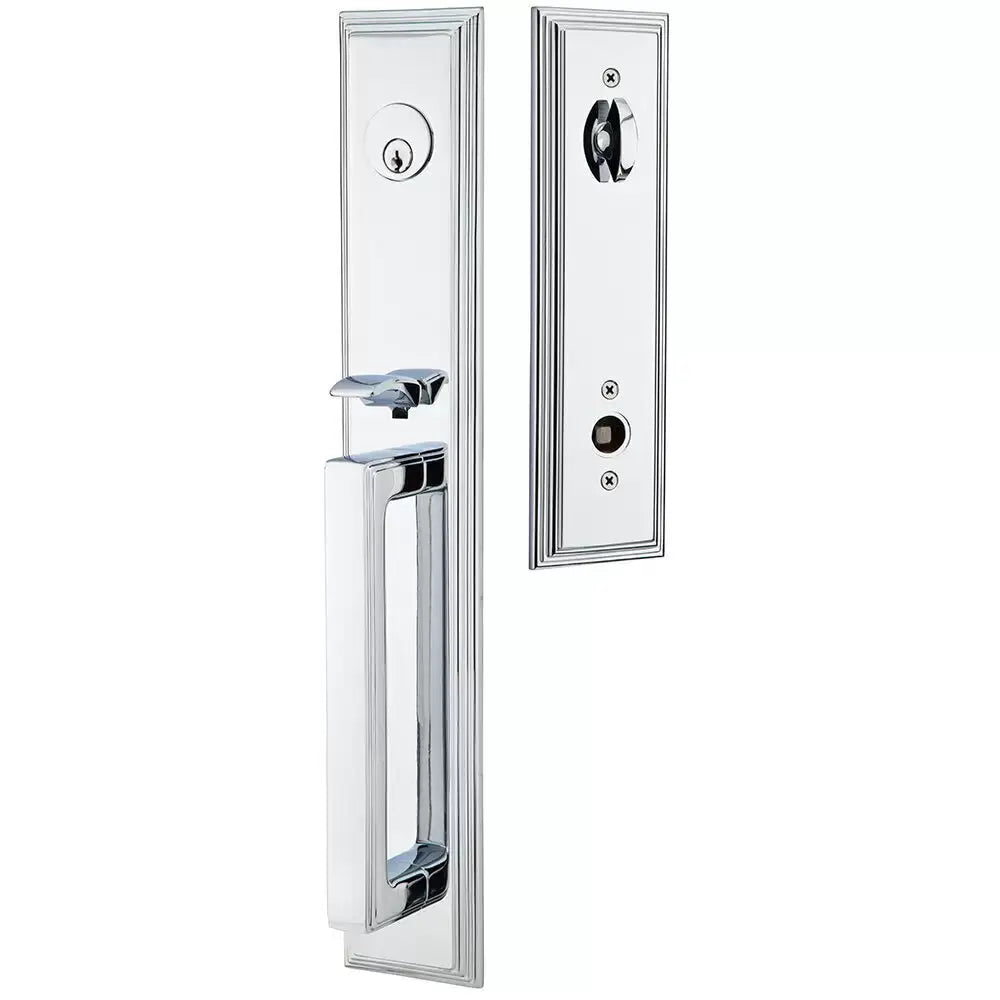 polished chrome entry set