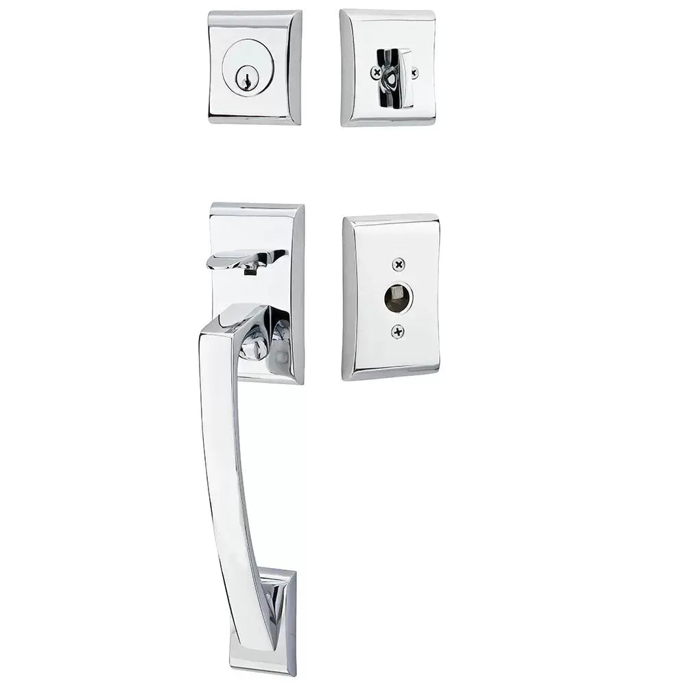 polished chrome entry set