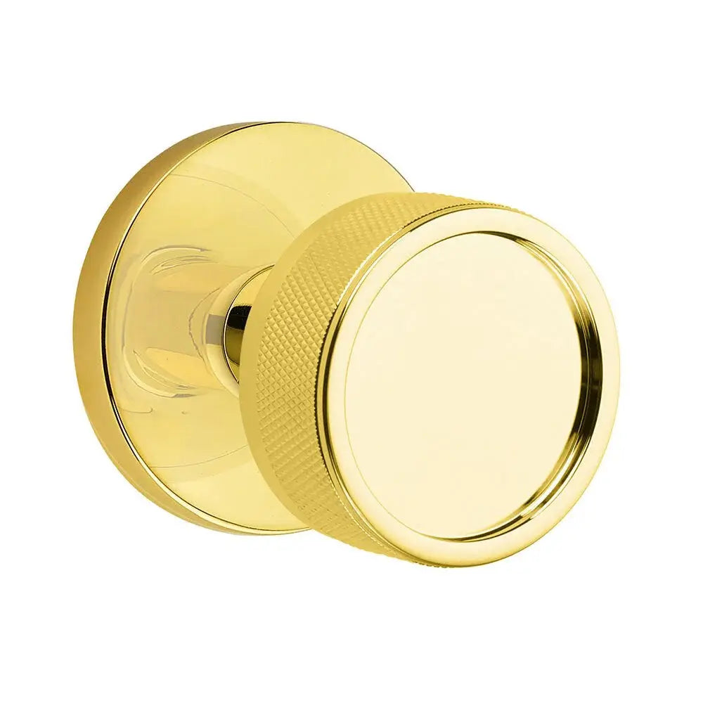 Emtek Knurled Knob with Disk Rosette and Conical Stem by Emtek