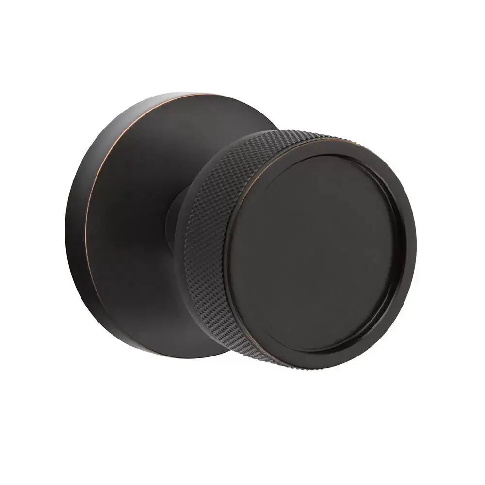 Emtek Knurled Knob with Disk Rosette and Conical Stem by Emtek
