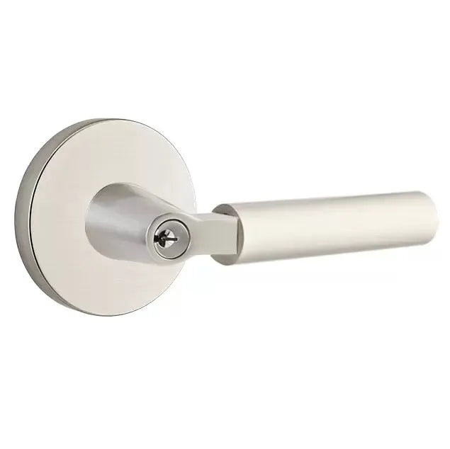 Emtek Smooth Lever with R-Bar Stem and Disk Rose by Emtek