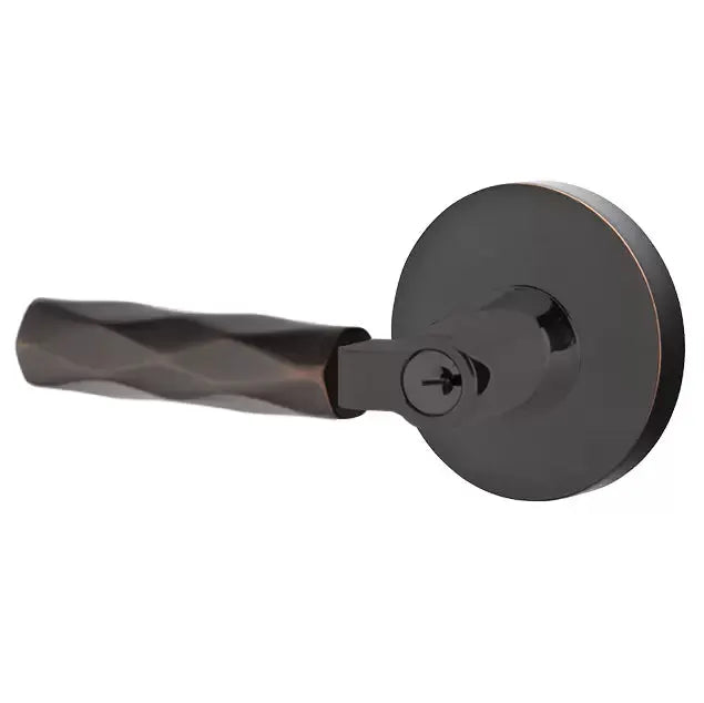 Emtek Tribeca Lever with L-Square Stem and Disc Rose by Emtek