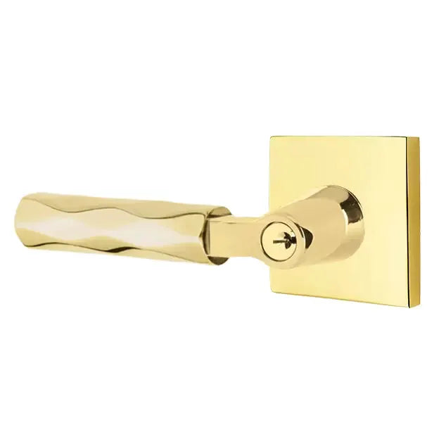 Emtek Tribeca Lever with L-Square Stem and Square Rose by Emtek