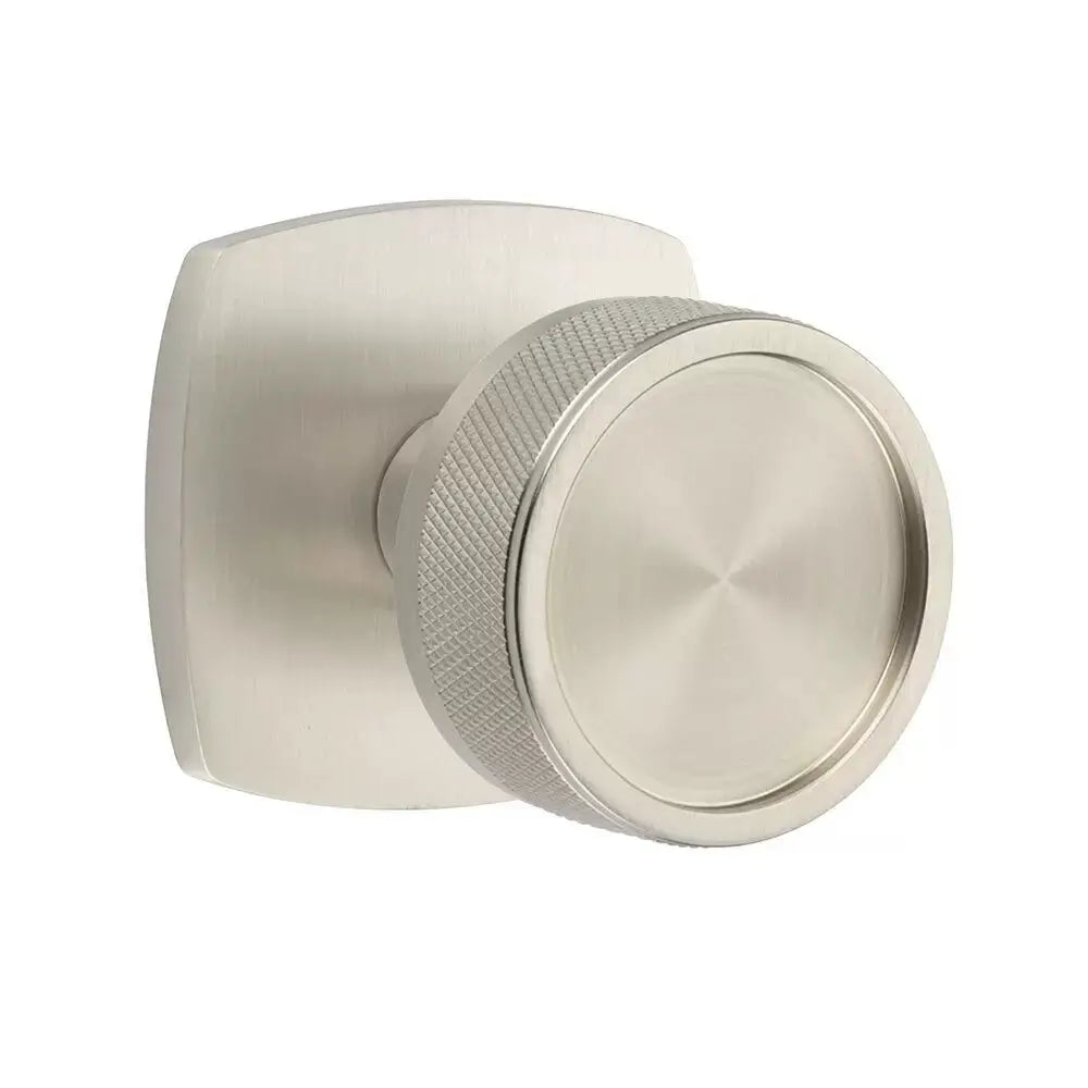 Emtek Knurled Knob with Urban Modern Rosette and Conical Stem by Emtek
