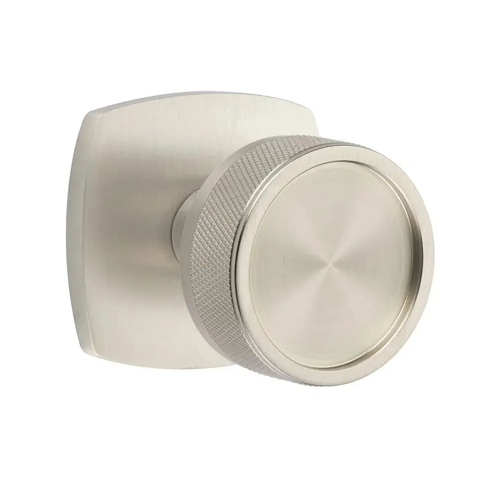 Emtek Knurled Knob with Urban Modern Rosette and Conical Stem by Emtek
