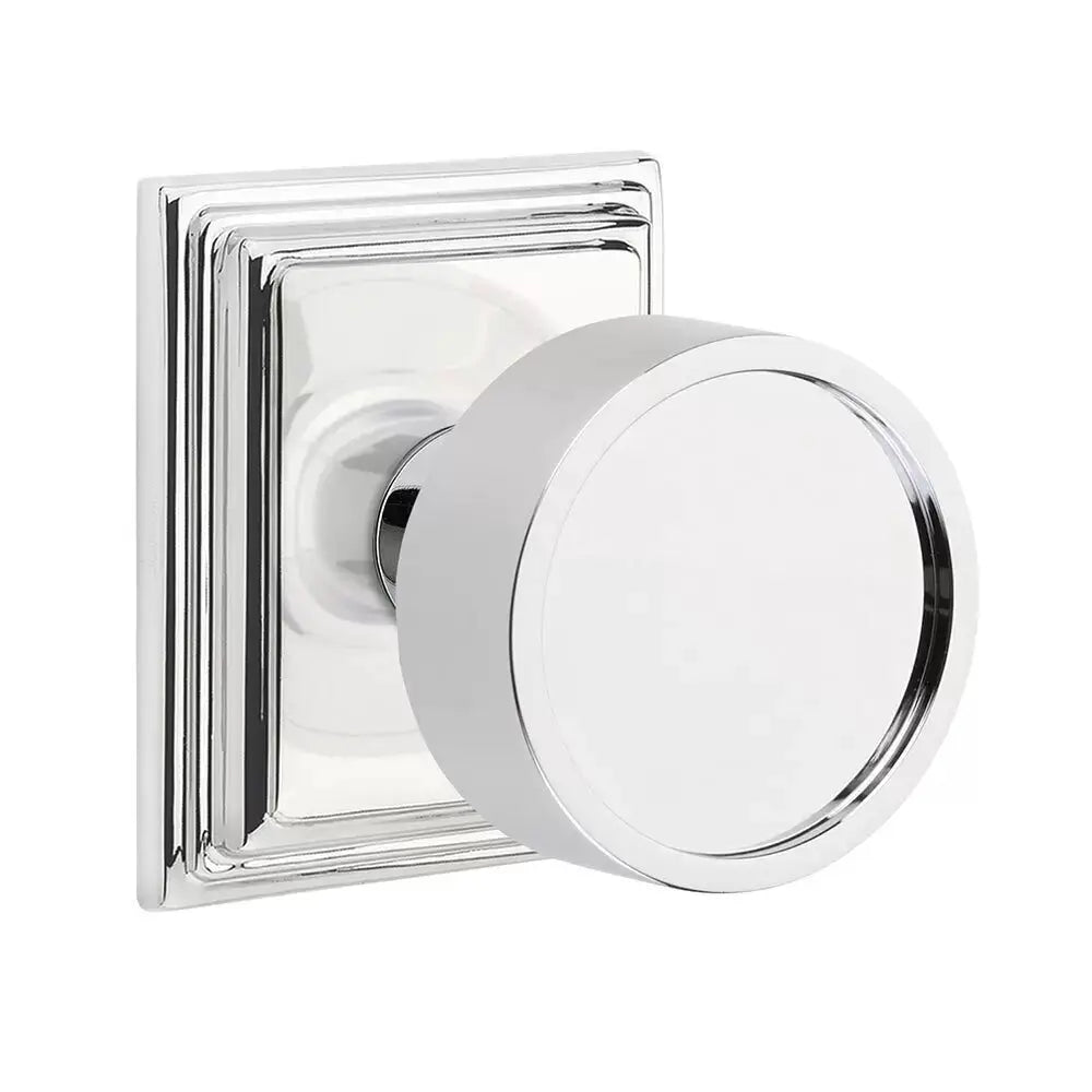 polished chrome door knob