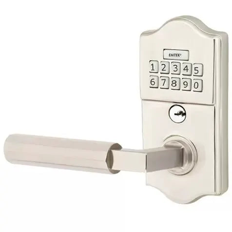 Emtek Classic - L-Square Faceted Lever Electronic Keypad Lock by Emtek