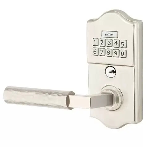 Emtek Classic - L-Square Hammered Lever Electronic Keypad Lock by Emtek