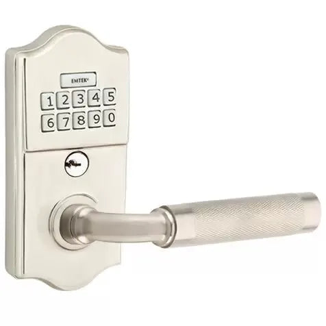 Emtek Classic - R-Bar Knurled Lever Electronic Keypad Lock by Emtek