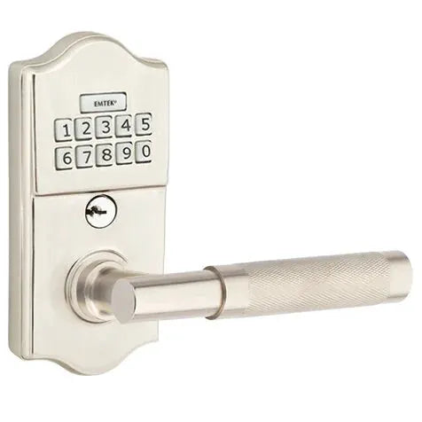 Emtek Classic - T-Bar Knurled Lever Electronic Keypad Lock by Emtek