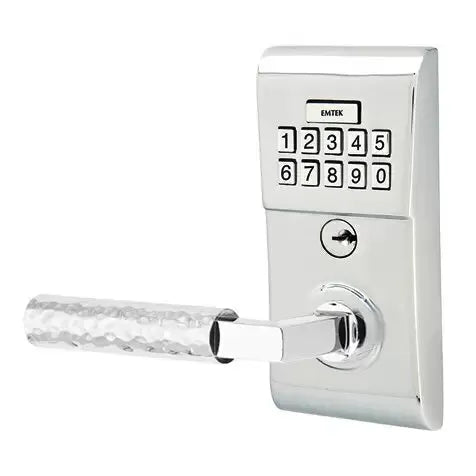Emtek Modern - L-Square Hammered Lever Electronic Keypad Lock by Emtek