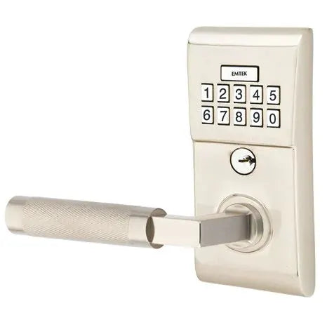 Emtek Modern - L-Square Knurled Lever Electronic Keypad Lock by Emtek