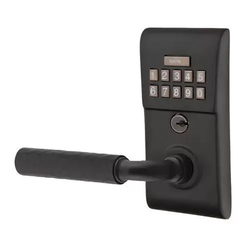 Emtek Modern - R-Bar Hammered Lever Electronic Keypad Lock by Emtek