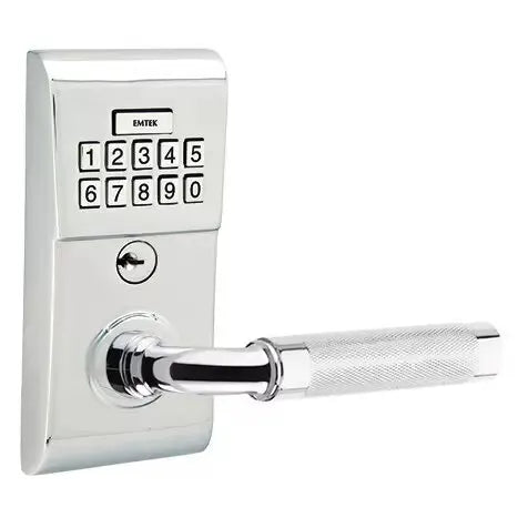 Emtek Modern - R-Bar Knurled Lever Electronic Keypad Lock by Emtek