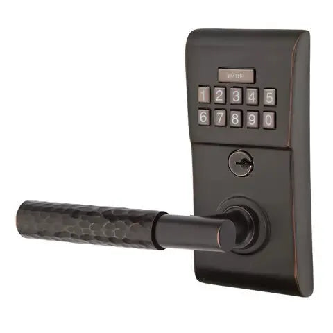 Emtek Modern - T-Bar Hammered Lever Electronic Keypad Lock by Emtek