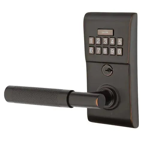 Emtek Modern - T-Bar Knurled Lever Electronic Keypad Lock by Emtek