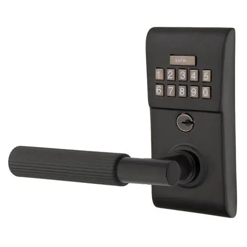 Emtek Modern - T-Bar Straight Knurled Lever Electronic Keypad Lock by Emtek