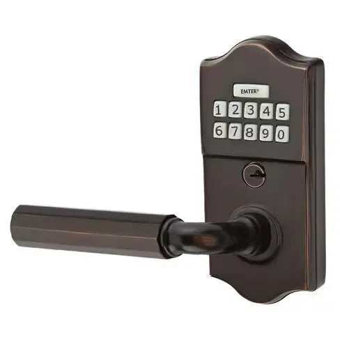 Emtek Modern - R-Bar Faceted Lever Electronic Keypad Lock by Emtek