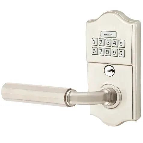 Emtek Modern - R-Bar Faceted Lever Electronic Keypad Lock by Emtek