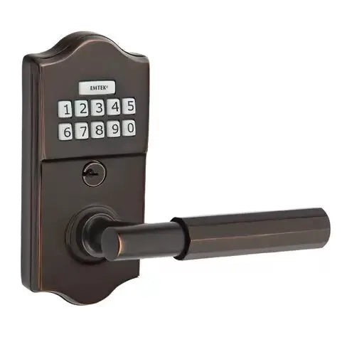 Emtek Classic - T-Bar Faceted Lever Electronic Keypad Lock by Emtek