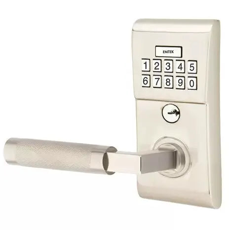 Emtek Modern - L-Square Knurled Lever Electronic Keypad Lock by Emtek